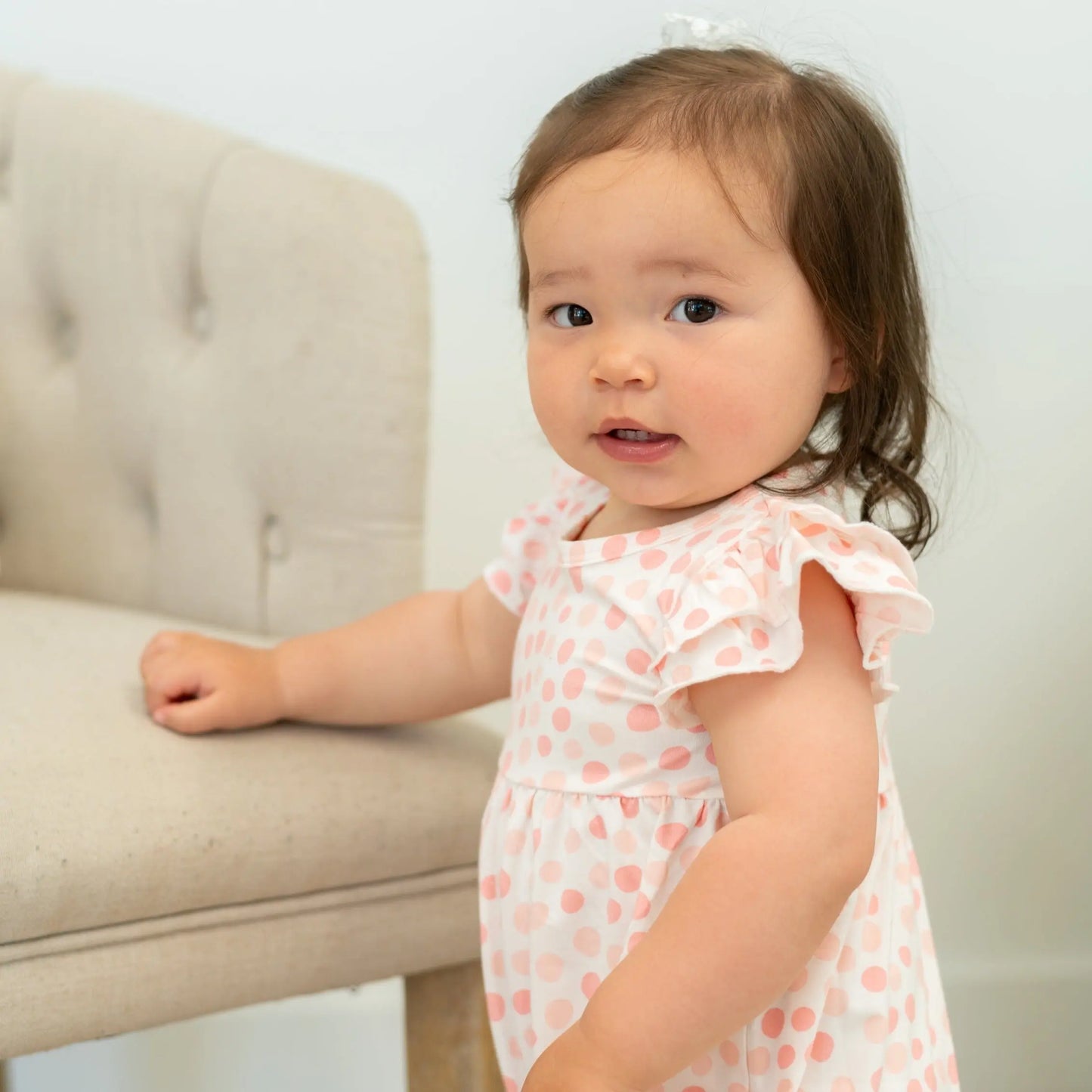 Ruffle & Flutter Sleeve Rompers · Girls