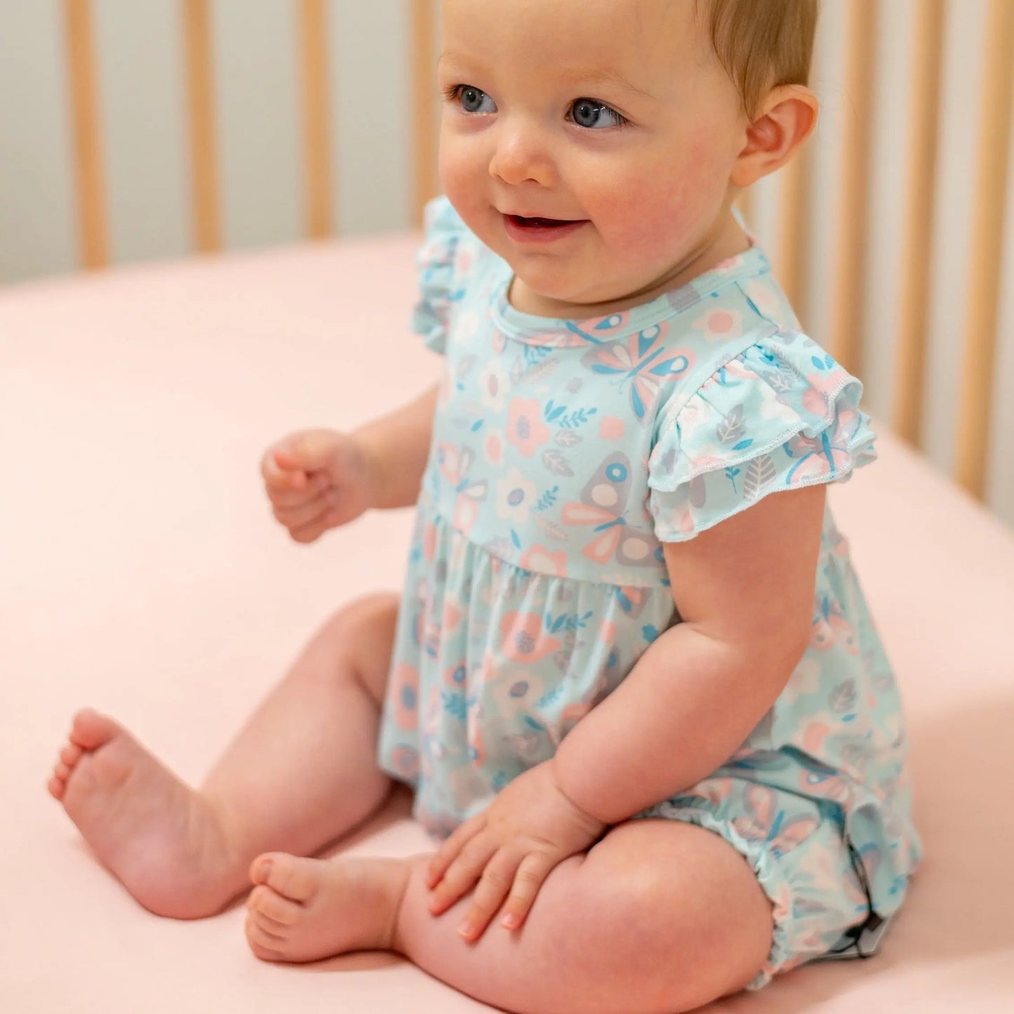 Ruffle & Flutter Sleeve Rompers · Girls