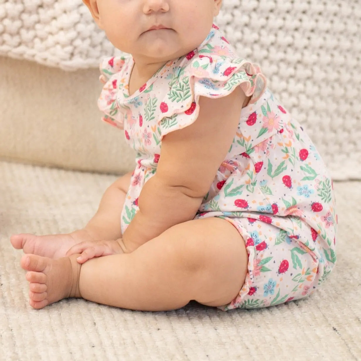 Ruffle & Flutter Sleeve Rompers · Girls