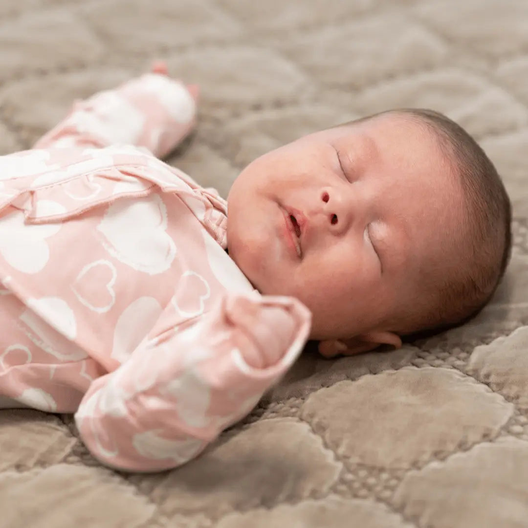 Girls/Floral Ruffle Baby Footie