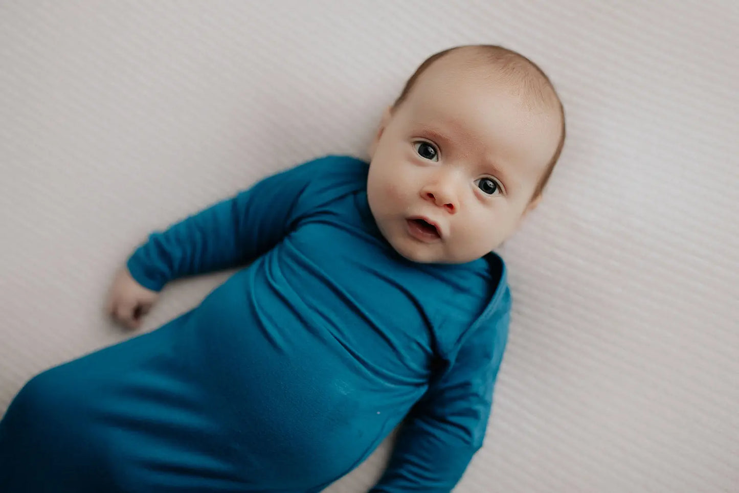 Blue Knotted Newborn Baby Gown Three Little Tots