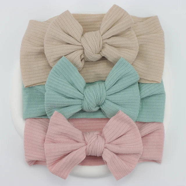 3Pcs/Lot Knit Baby Headband Bow Set