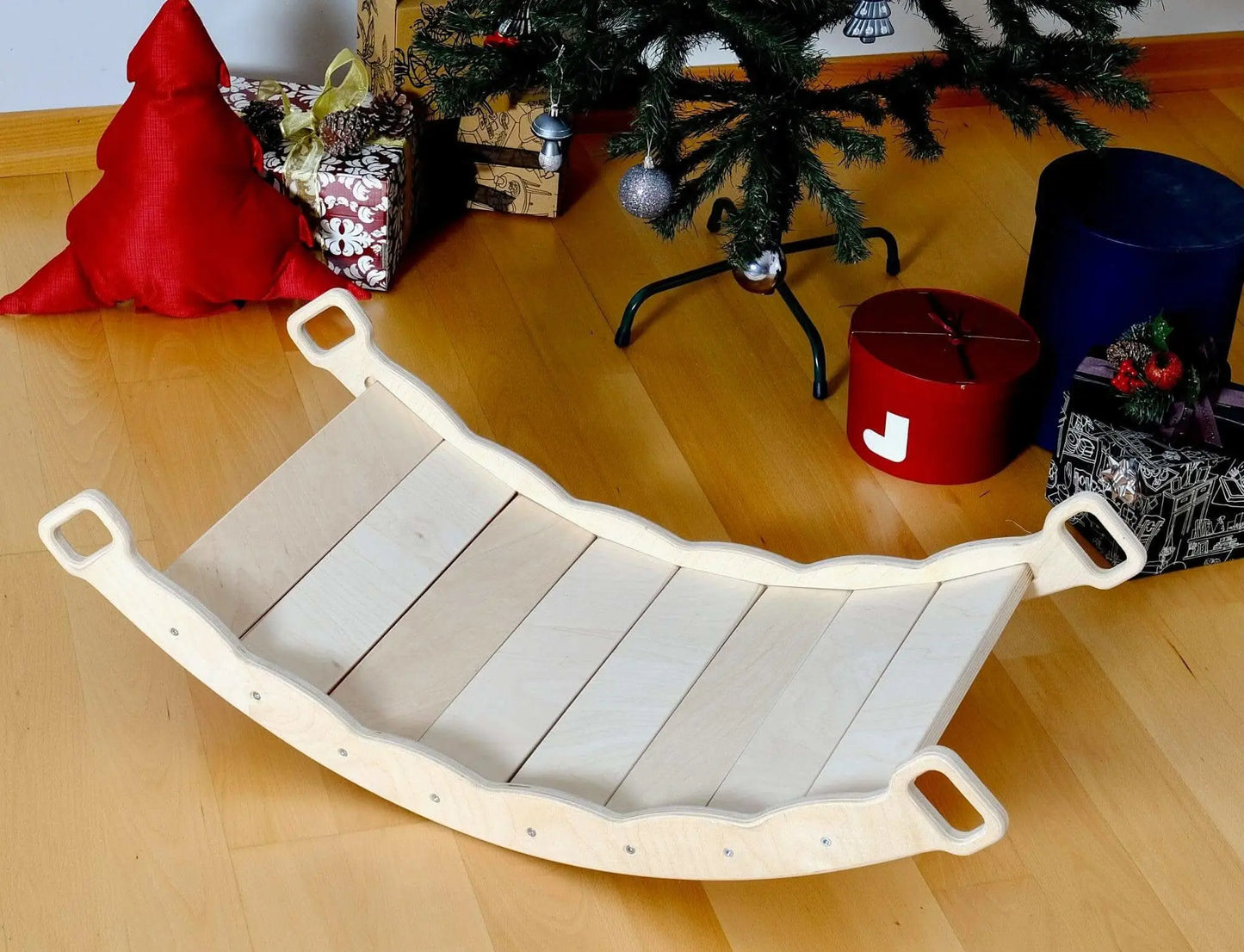 XL Wooden Balance Board with Pillow