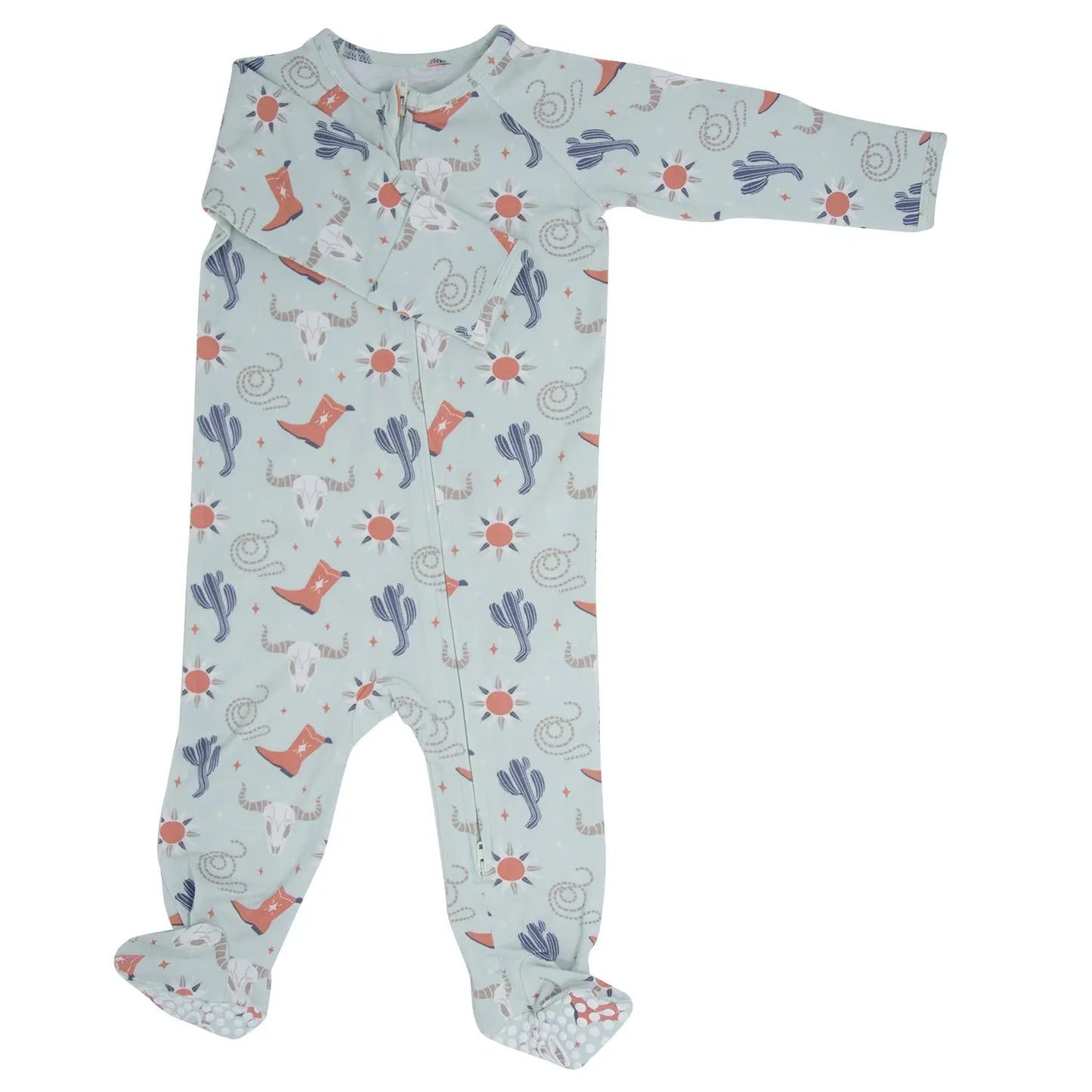 Western/Country Zipper Footie