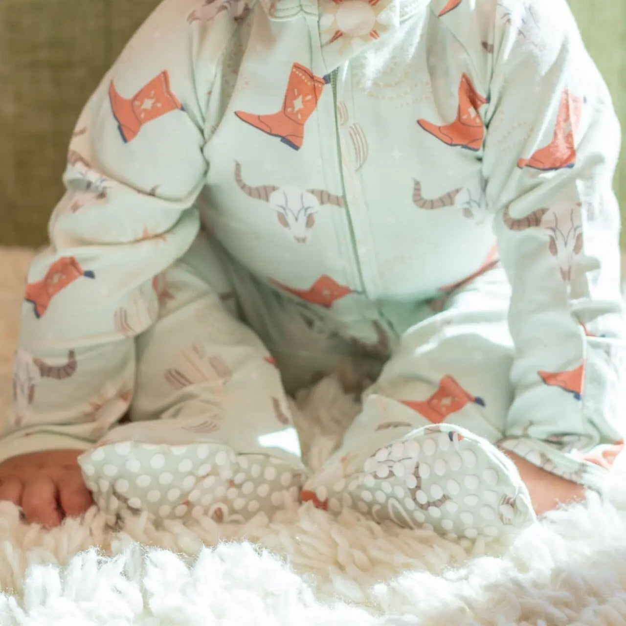 Western/Country Zipper Footie