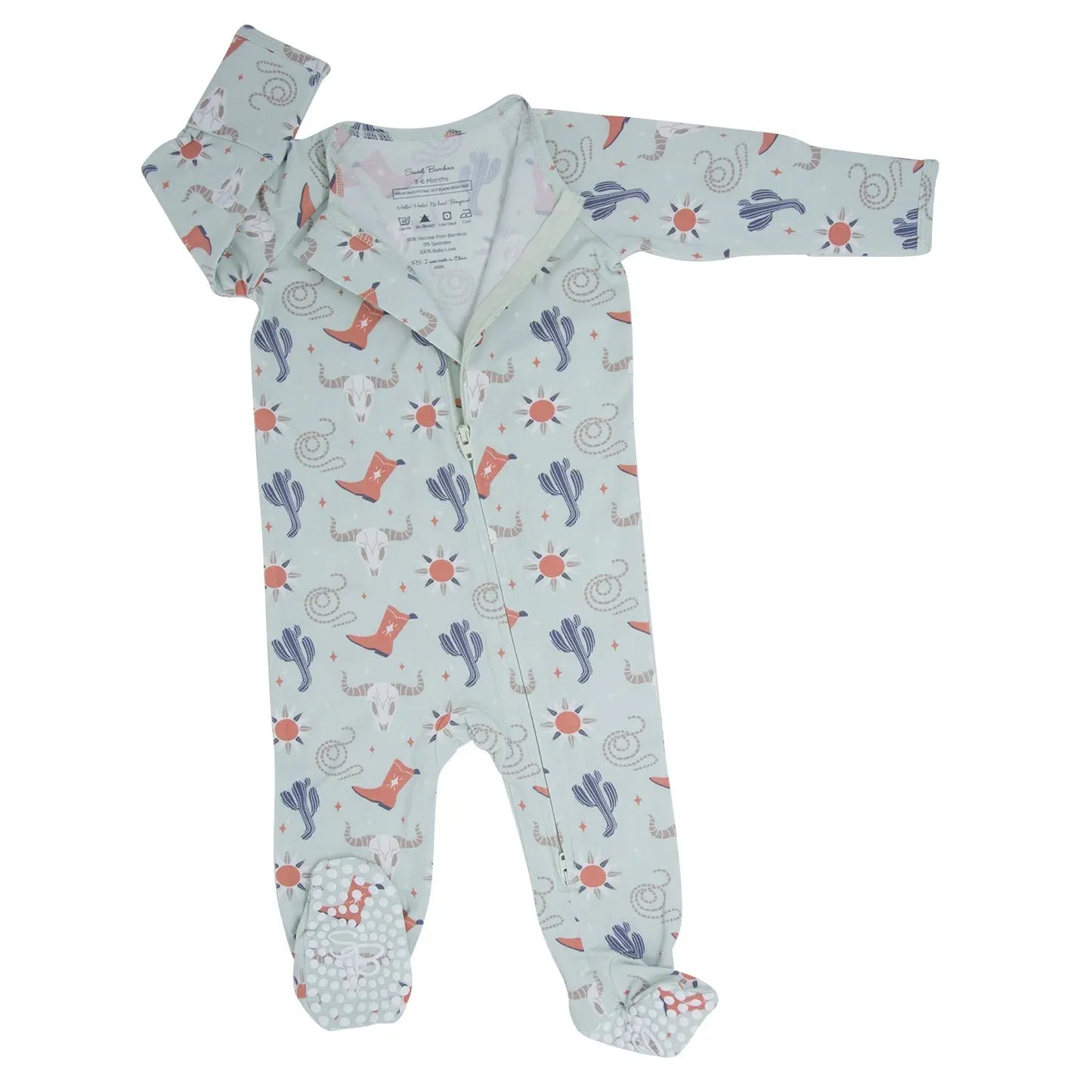 Western/Country Zipper Footie